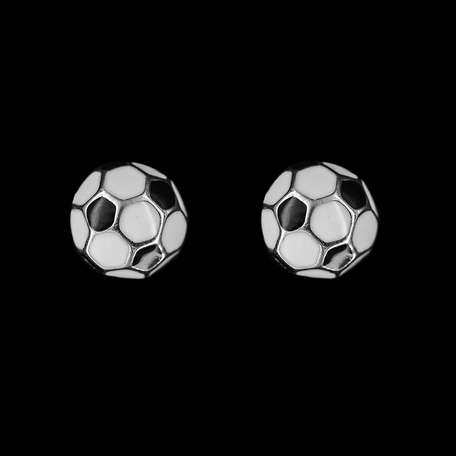 925er Sterlingsilber, Ohrstecker Fußball