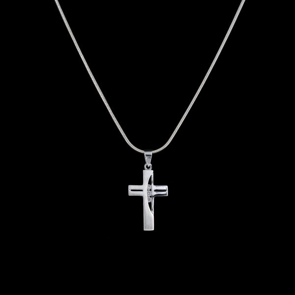 925er Sterlingsilber Kettenanhänger Kreuz Mahlschatz