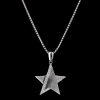 Kettenanhänger 925er Sterlingsilber, rhodiniert, matt-glänzend, Zirkonia weiß, Mahlschatz