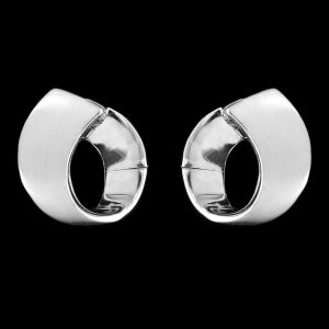 925er Sterlingsilber Creolen rhodiniert
