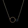 Collier mit echtem Onyx 925er Sterlingsilber vergoldet, Mahlschatz