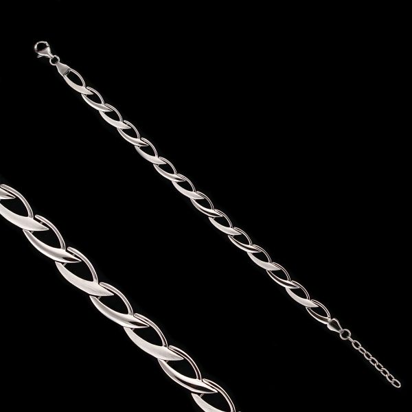 Armband 925er Sterlingsilber rhodiniert, Mahlschatz