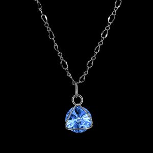 Kette + Anhänger mit blauem Swarovski Kristall Modeschmuck